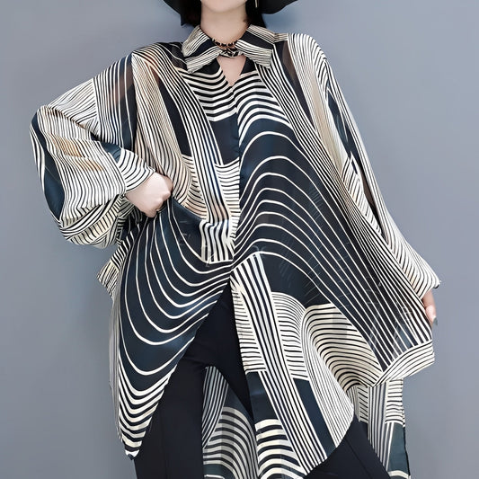 Jean - Fashionable chiffon blouse for women