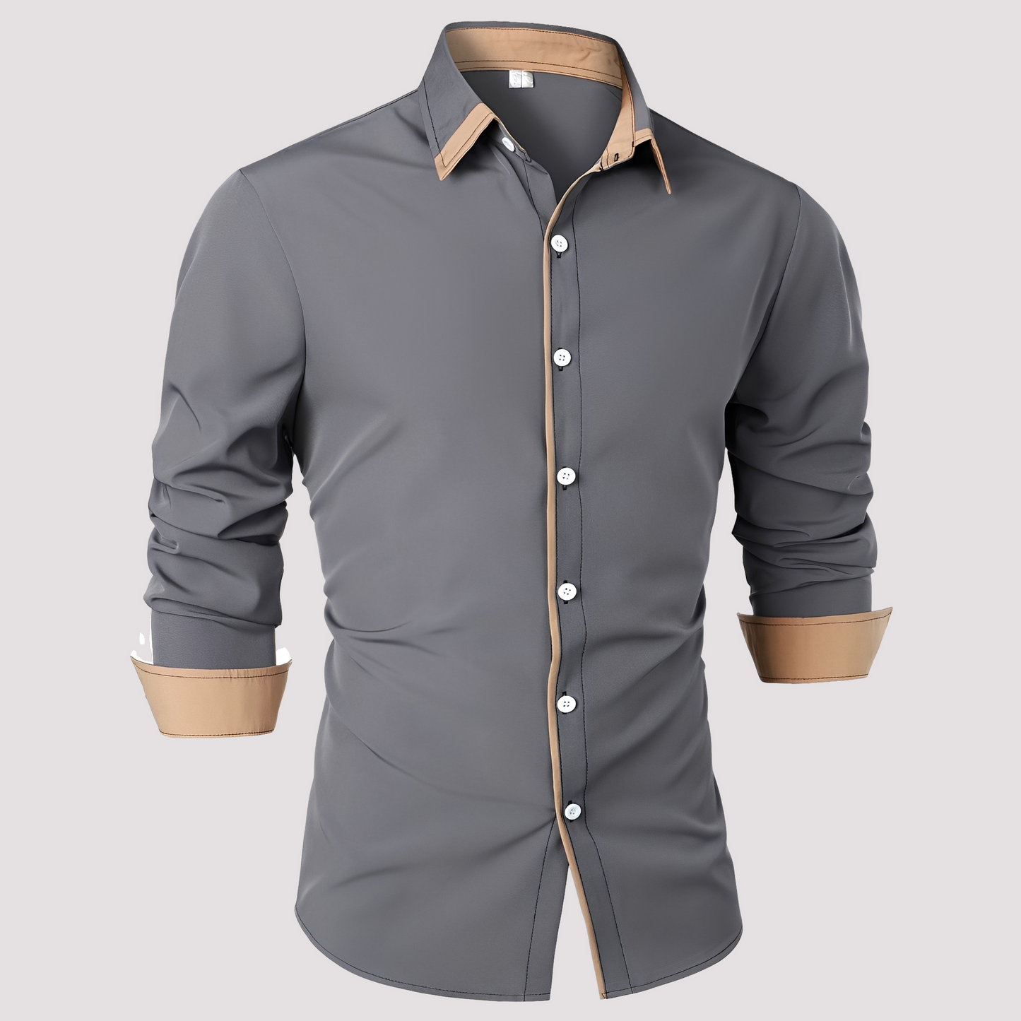 Samuel - Fashionable Long-Sleeve Men's Overshirt