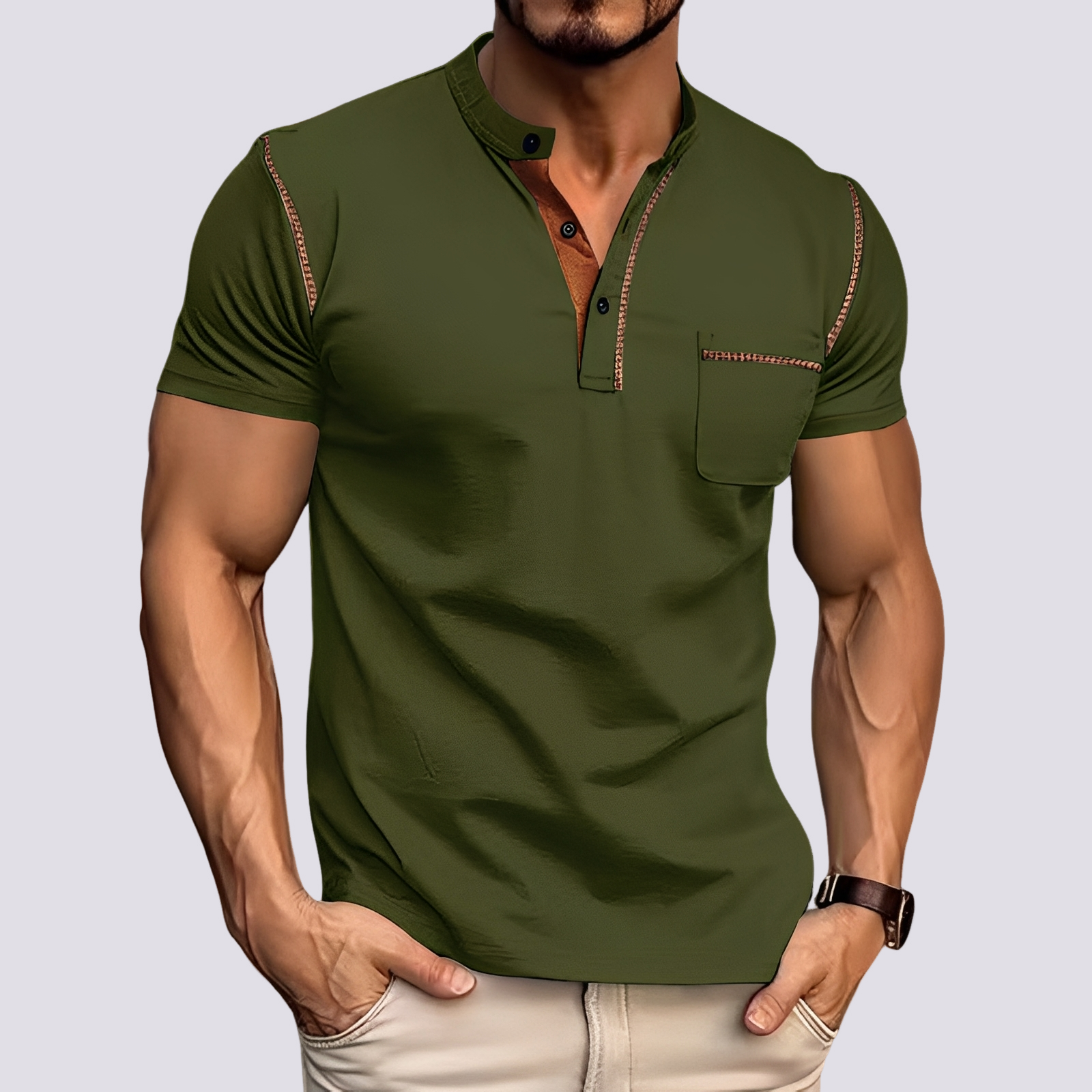 Stefan - Men's stylish, breathable polo shirt