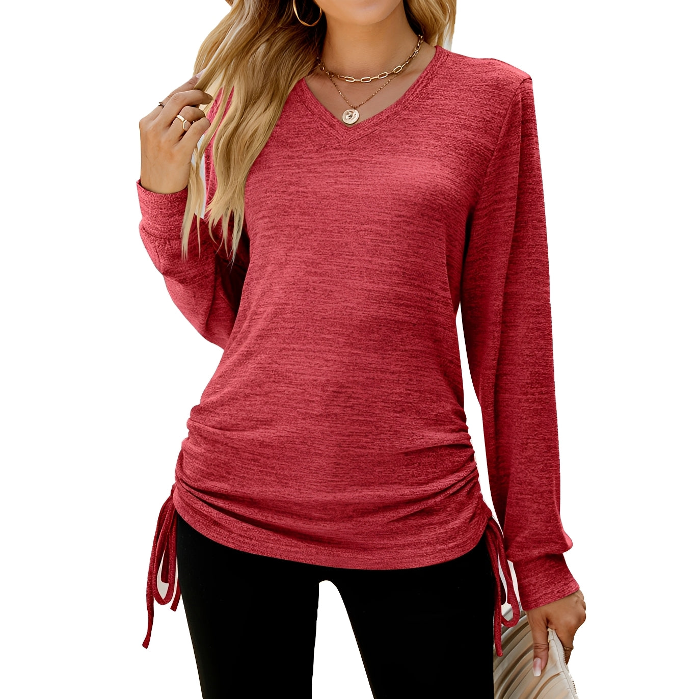 Ellaine - Women's Stylish V-neck Top