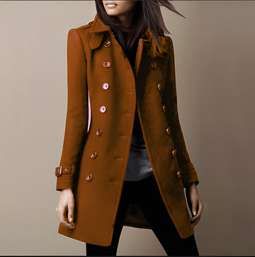 Aryana - Elegant wool coat with two rows for women