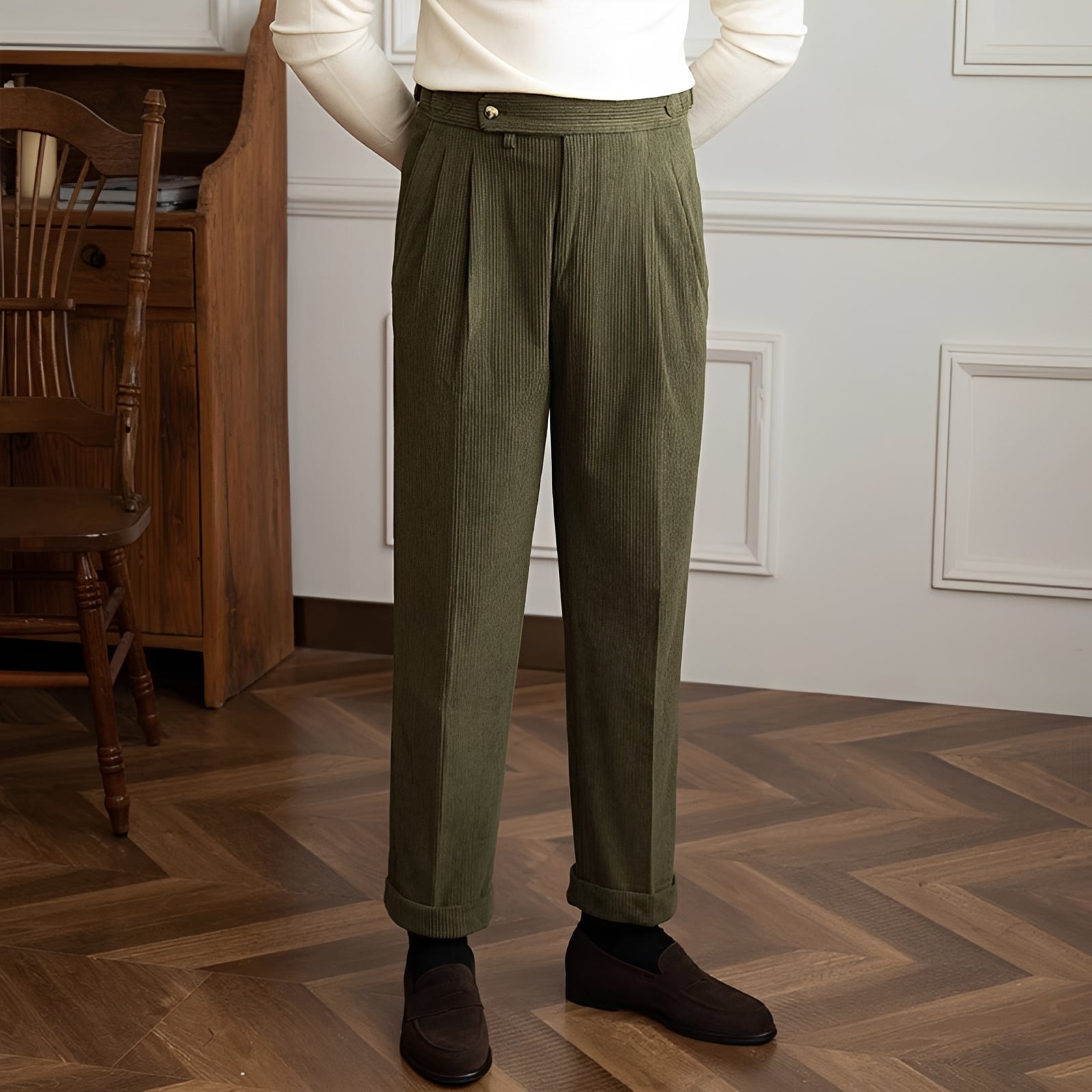 Rafael - High Waist Patterned Trousers