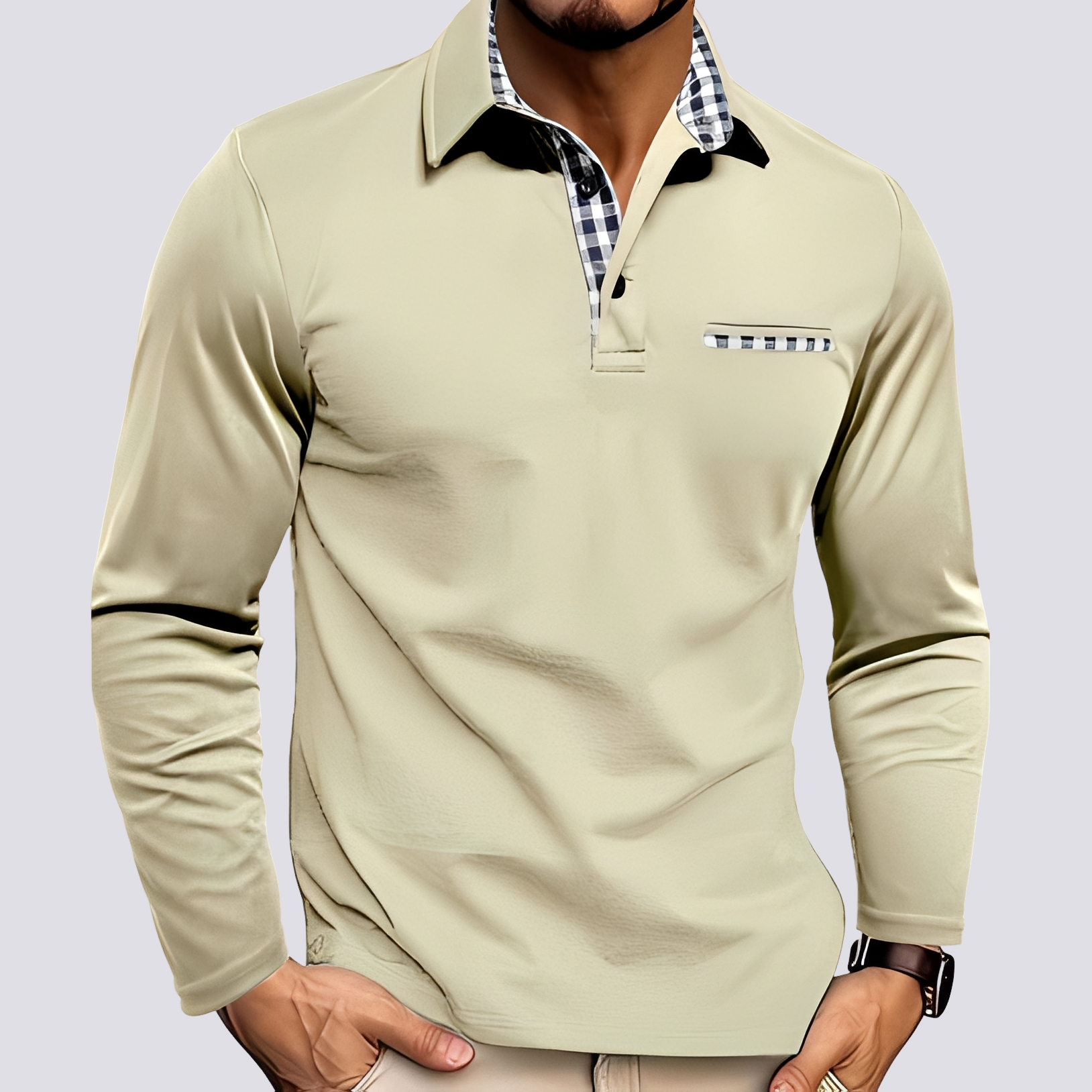 Mark – Men's polo shirt – Casual long-sleeve shirt