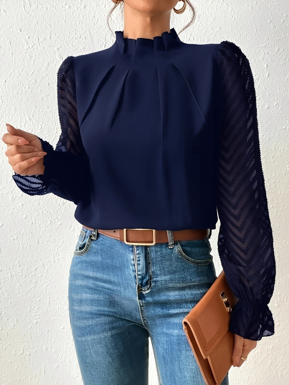 Bella - Chiffon Top with Long Sleeves