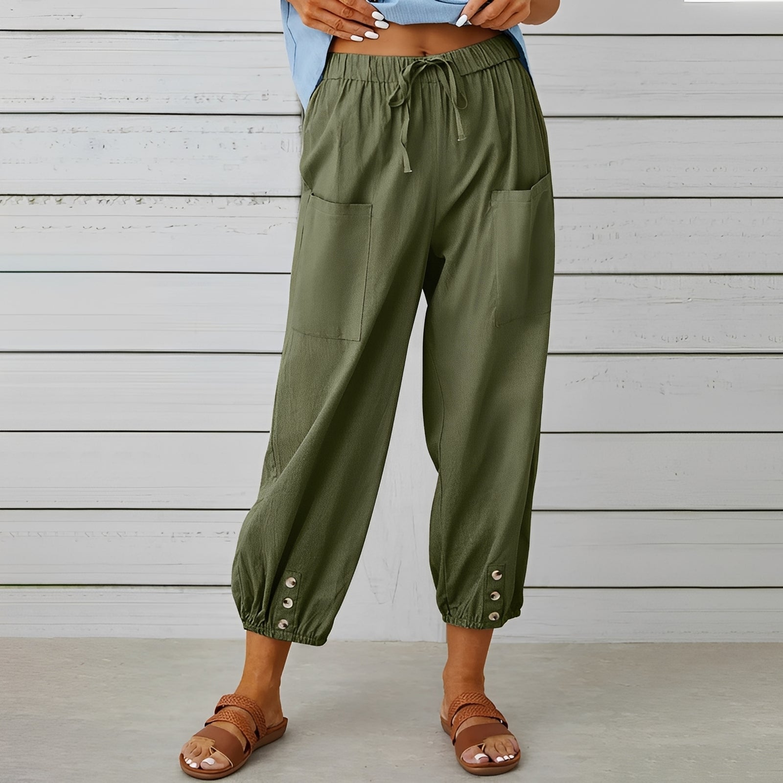 Christa - Women's Casual, Loose Cropped Pants