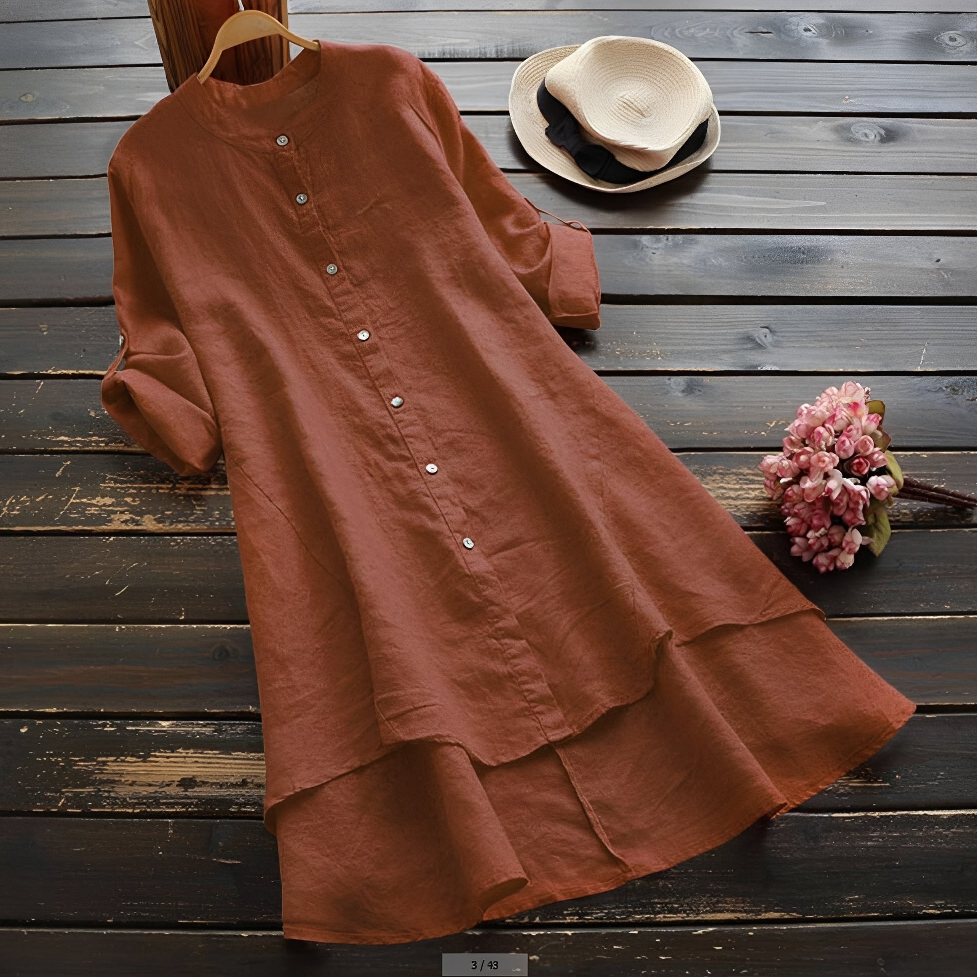 Mildred - Stylish Dress with Buttons