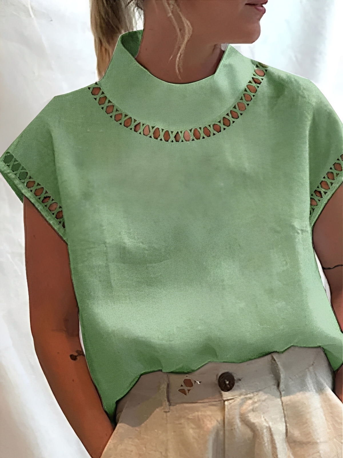 Nannie - Women's trendy blouse with cutout