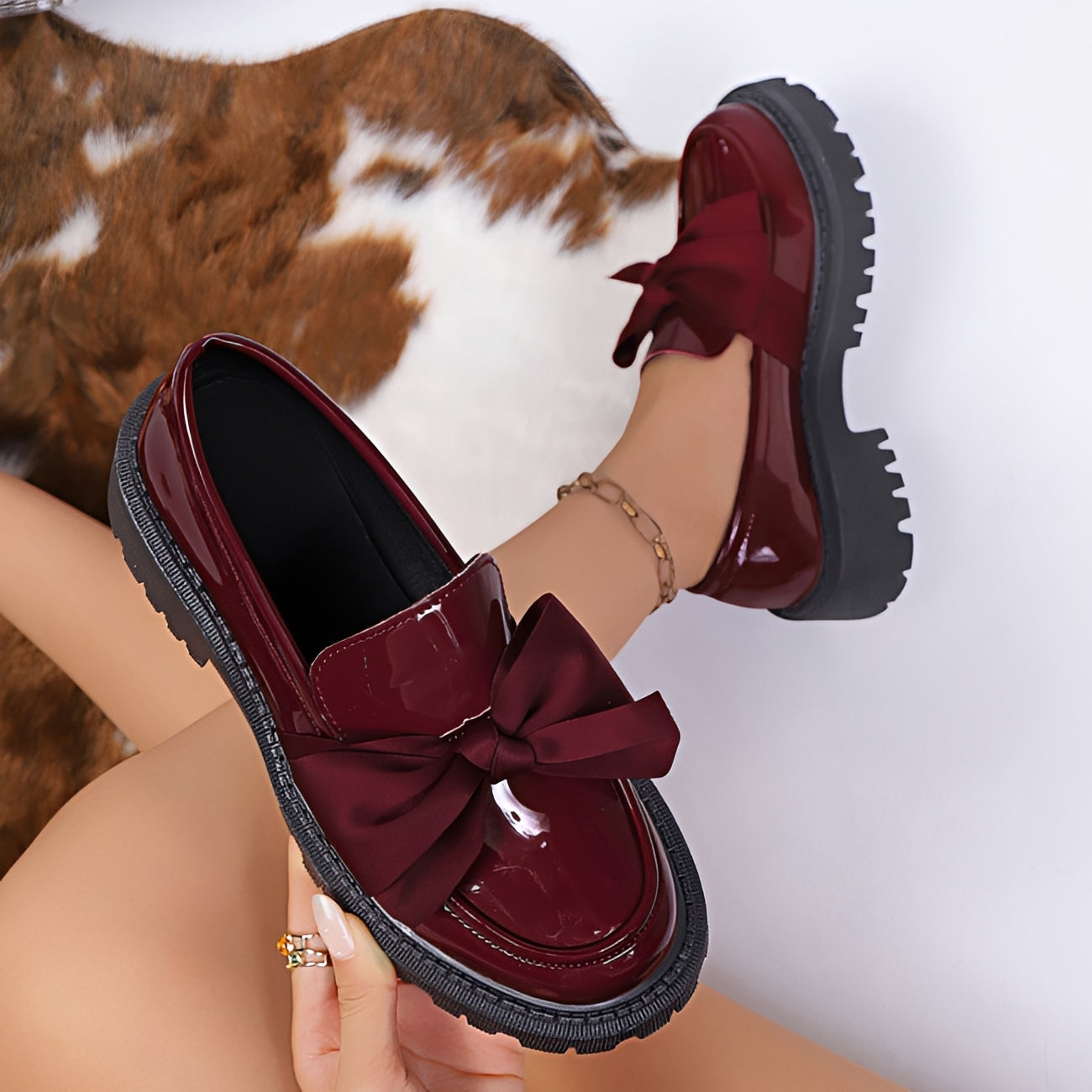 Yasir - Traditional Loafers with Bow Accent