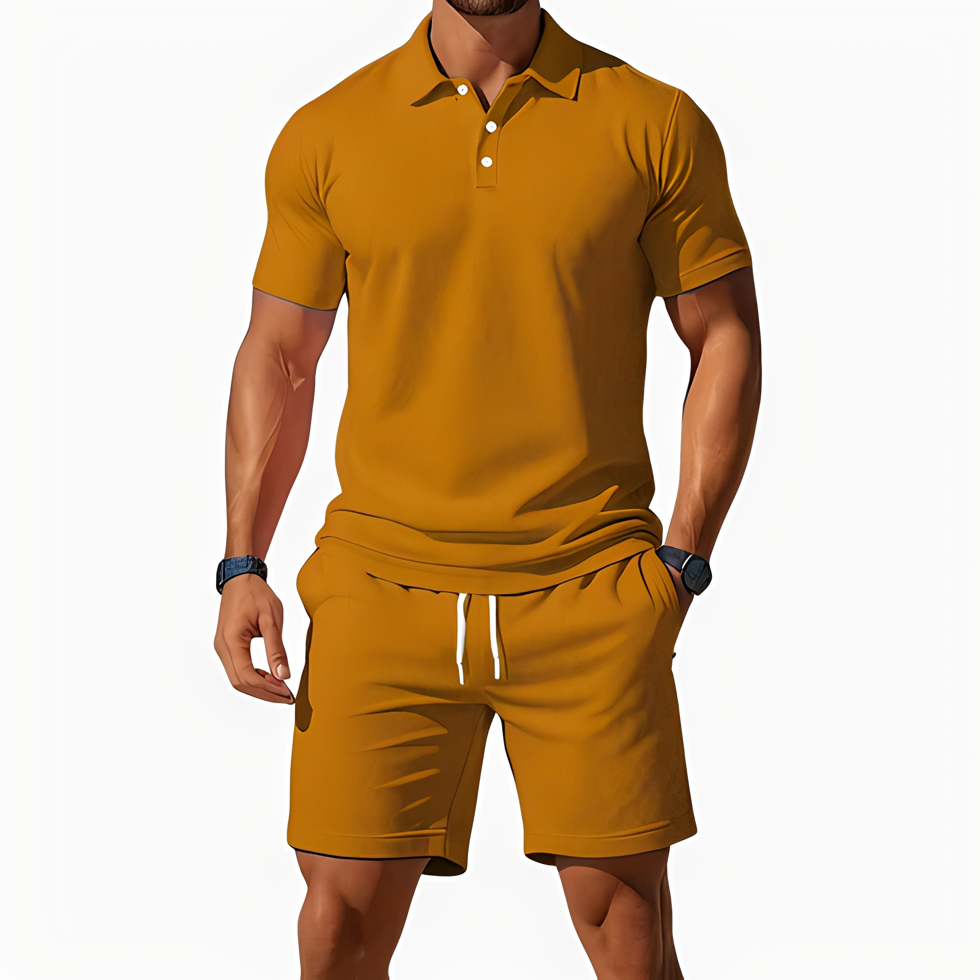 Aldrin - Trendy polo and shorts set for men