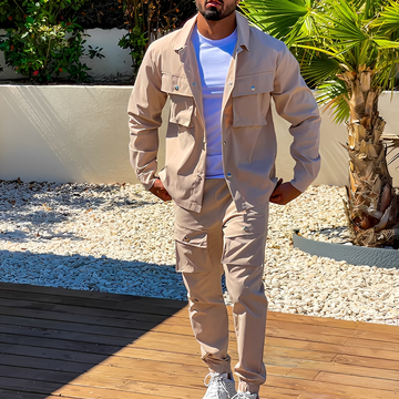 Arjay - Stylish men's cargo two-piece set