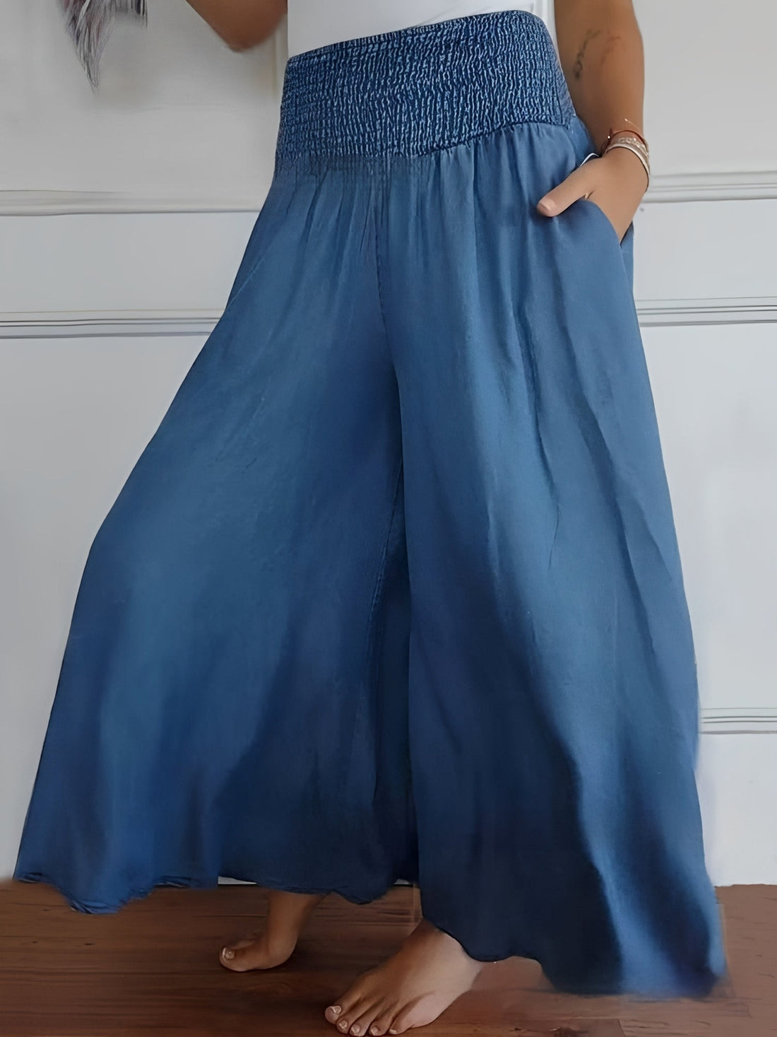Halle - Wide-Leg Casual Pants with Pockets for Women