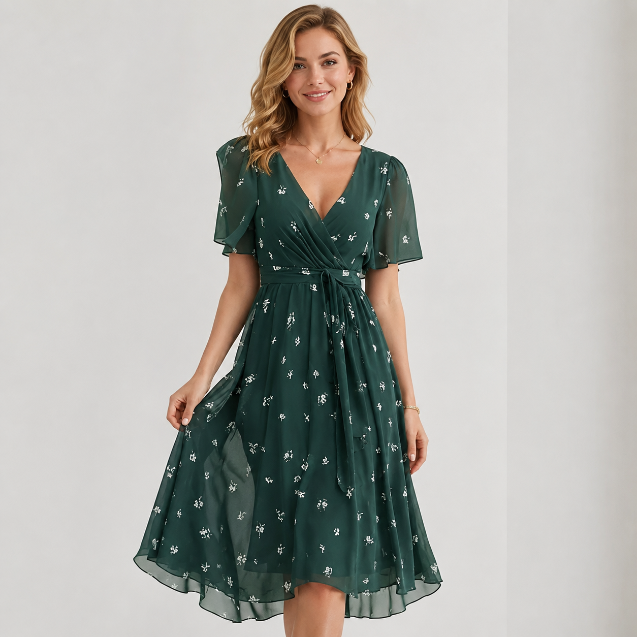 Lina – Wrap Dress with V-Neckline