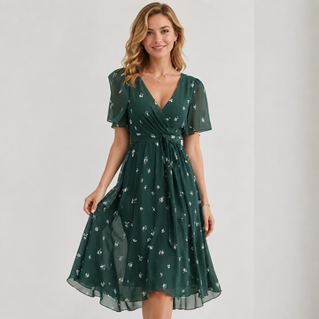 Lina – Wrap Dress with V-Neckline