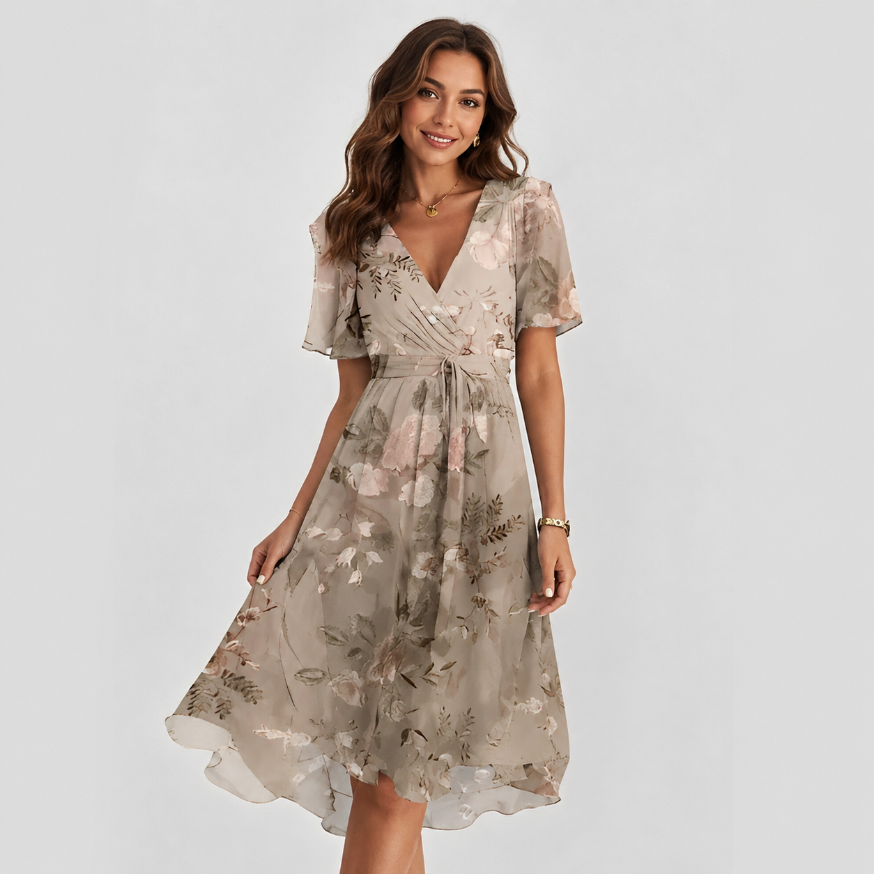 Lina – Wrap Dress with V-Neckline
