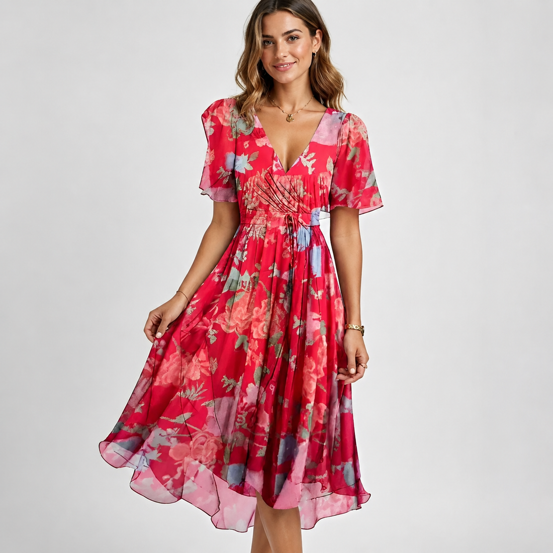 Lina – Wrap Dress with V-Neckline