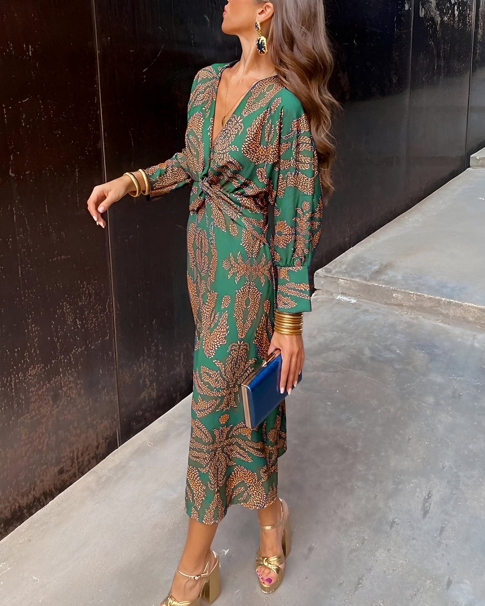 Yahya - Printed Long Midi Dress