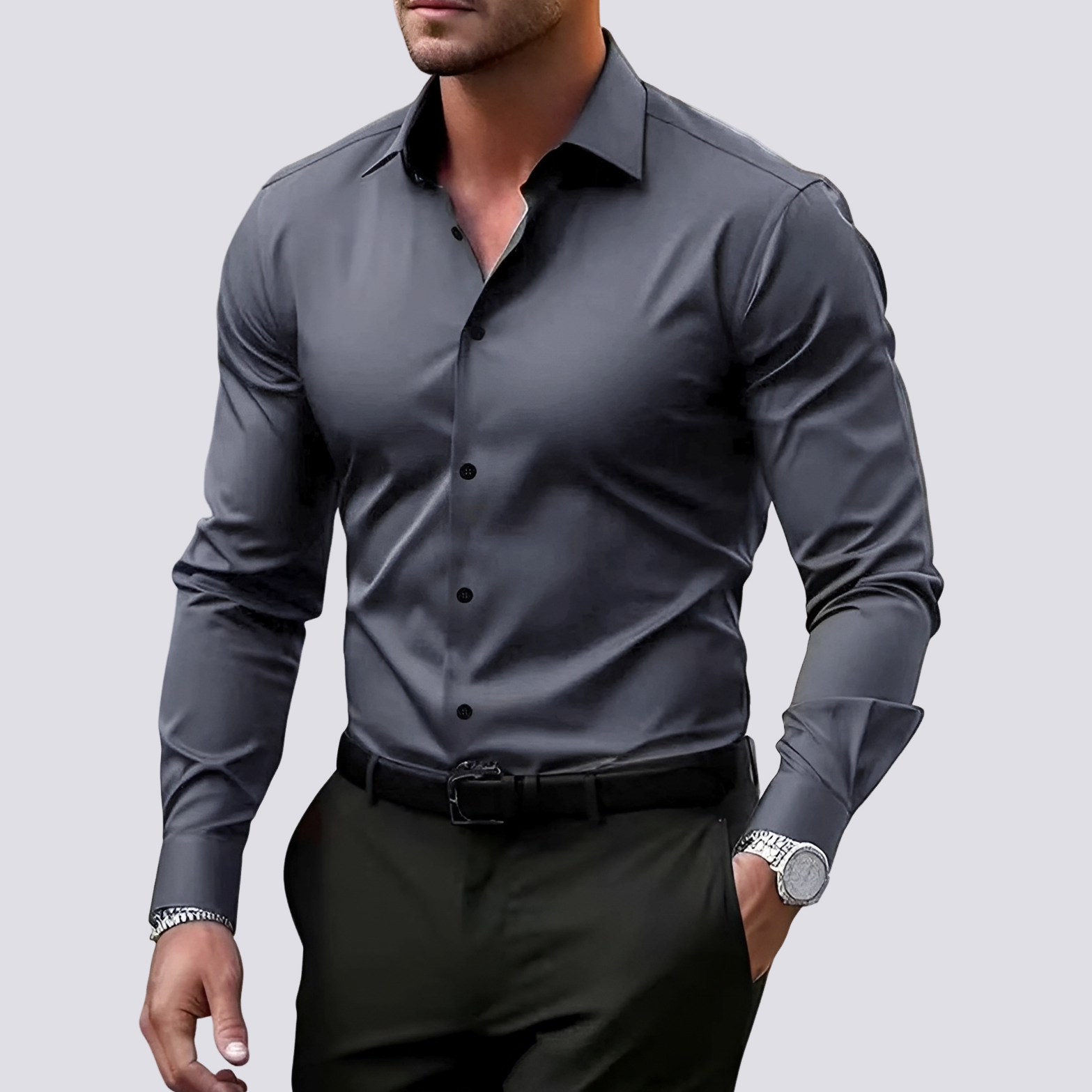 Jamin - Loose-Fit Long Sleeve Shirt