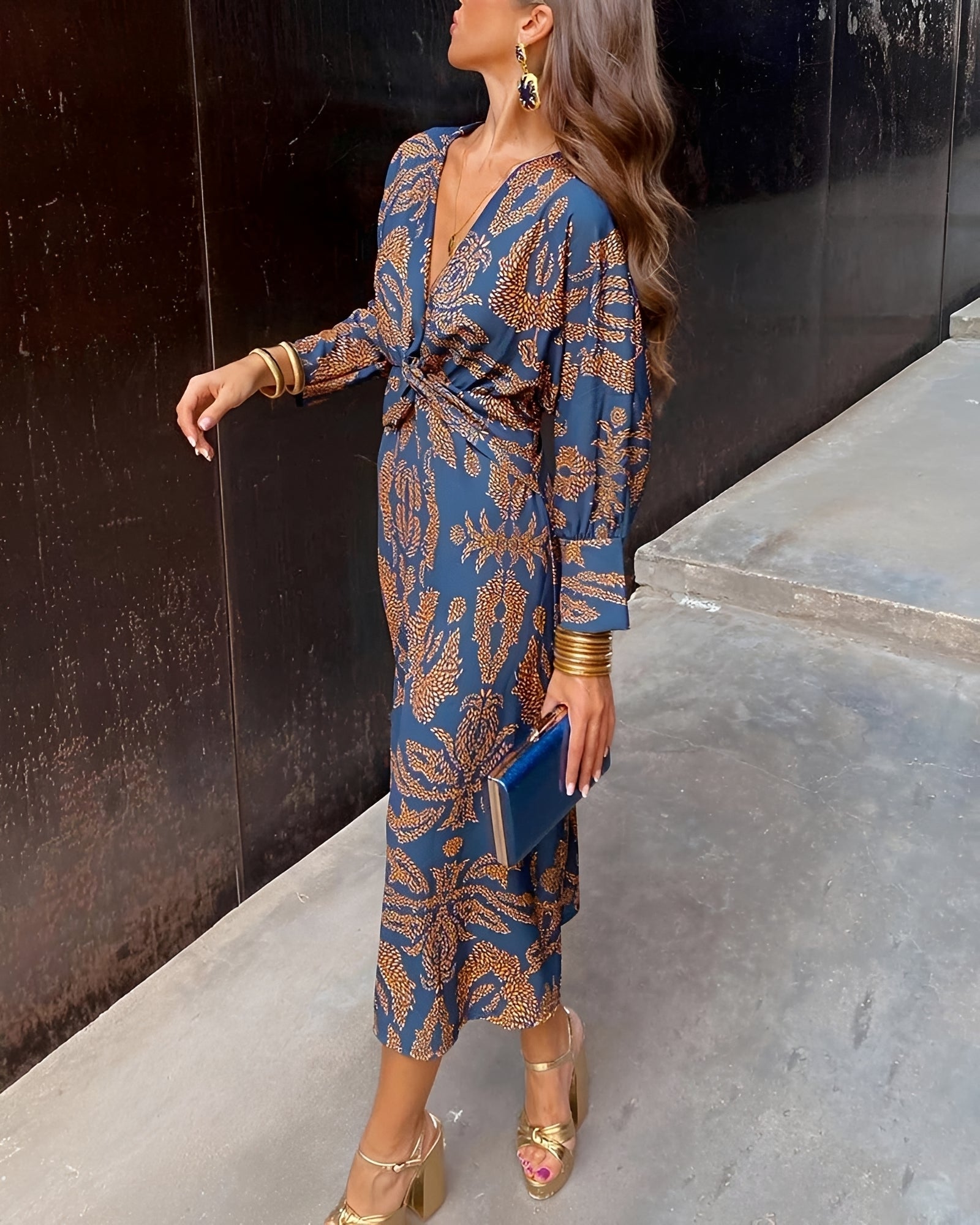 Yahya - Printed Long Midi Dress