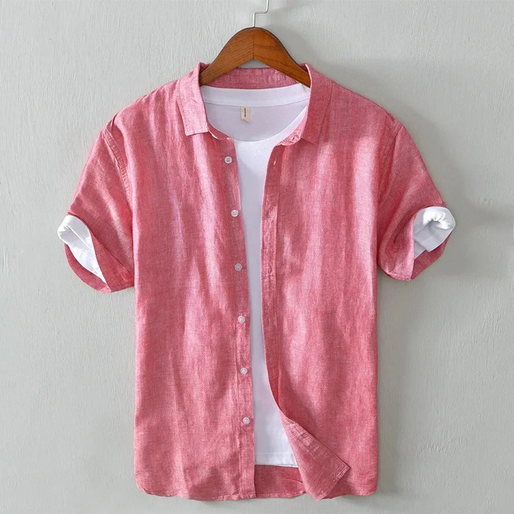 James - short-sleeve shirt featuring front buttons