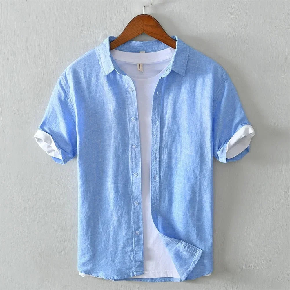 James - short-sleeve shirt featuring front buttons