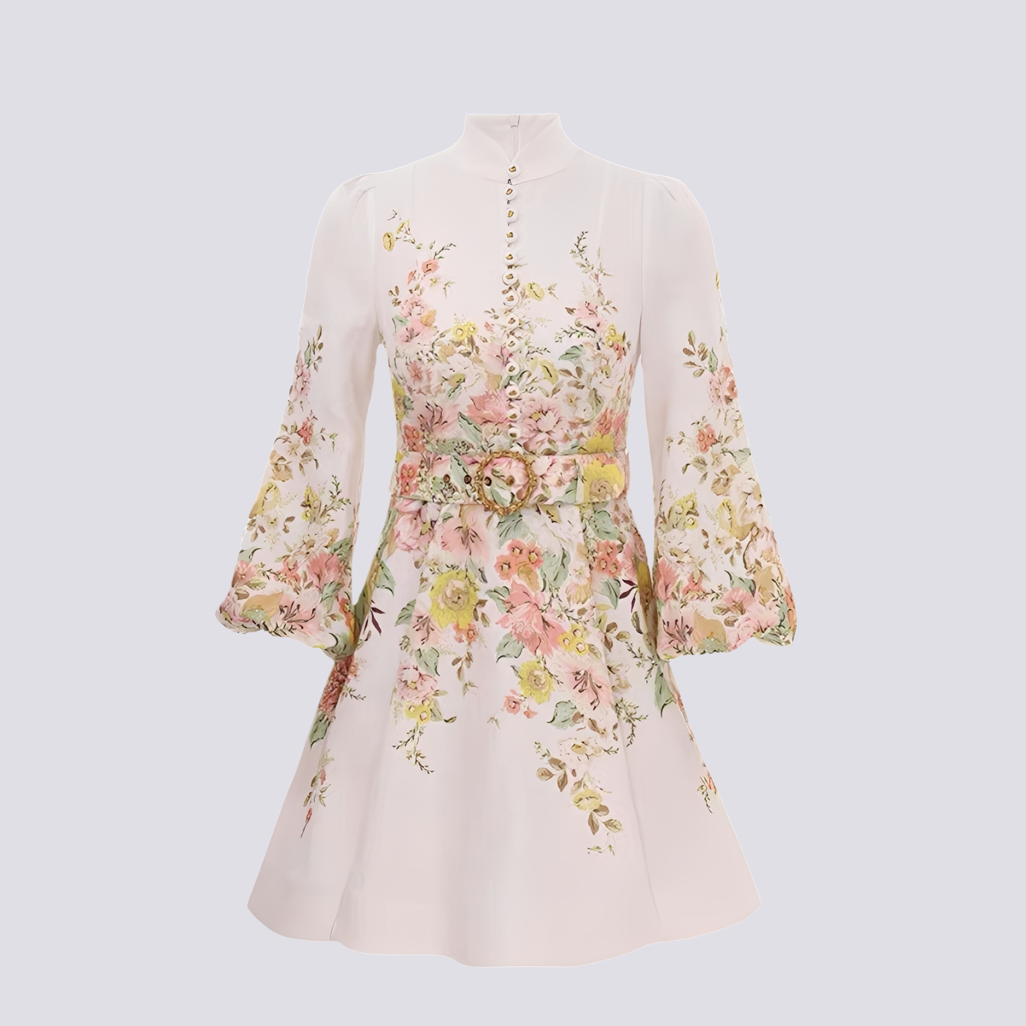 Saskia - Chic button-front mini dress for women