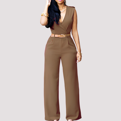 Esther - Women's elegant jumpsuit with a belt