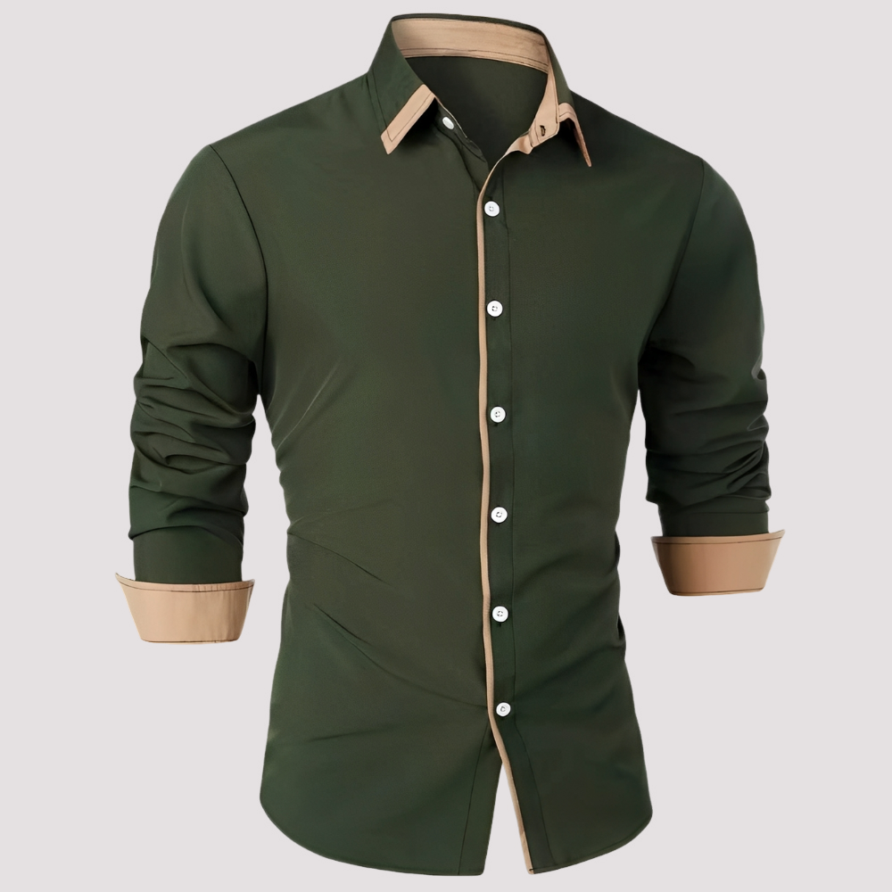 Samuel - Fashionable Long-Sleeve Men's Overshirt