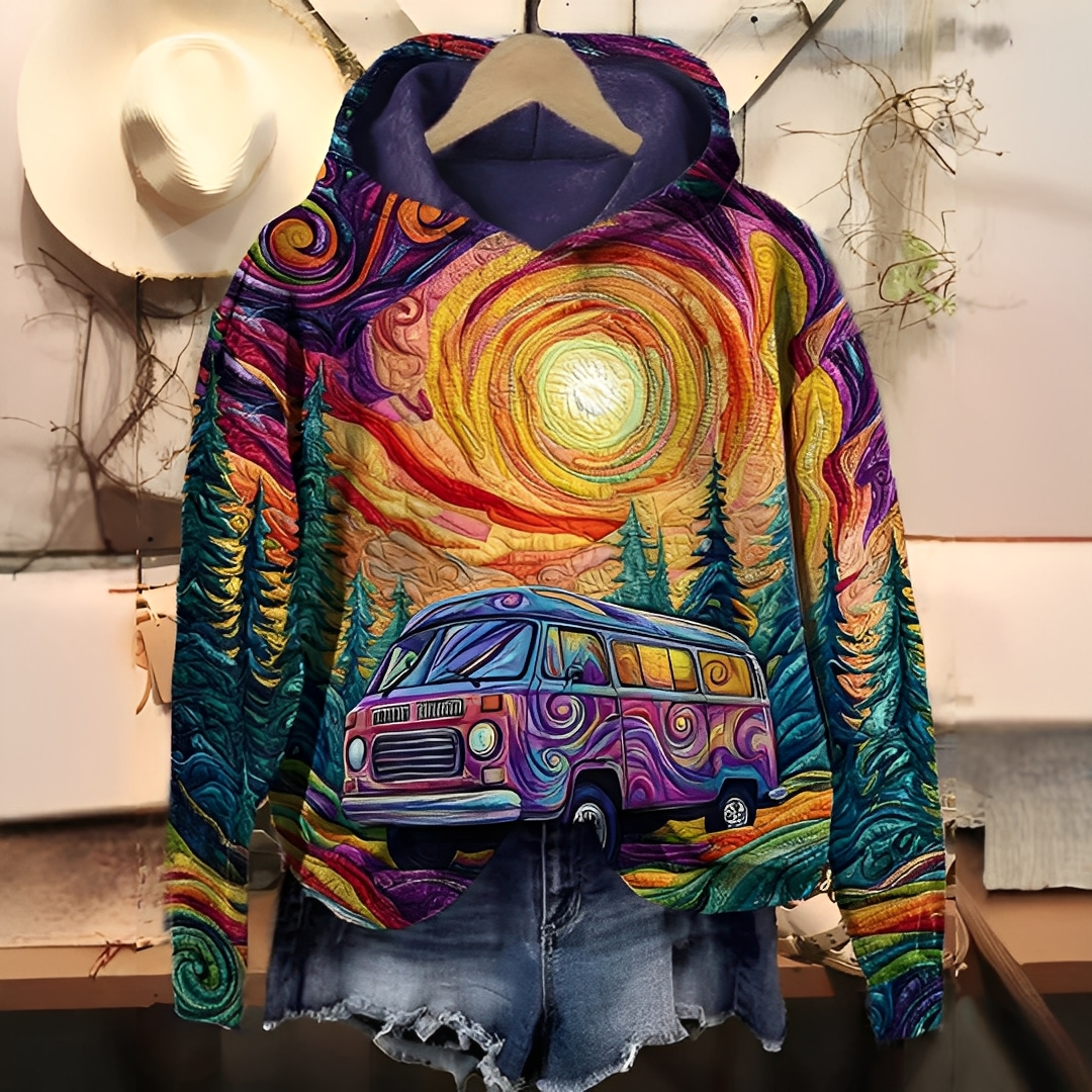 Séraphine - digital printed hoodie for women