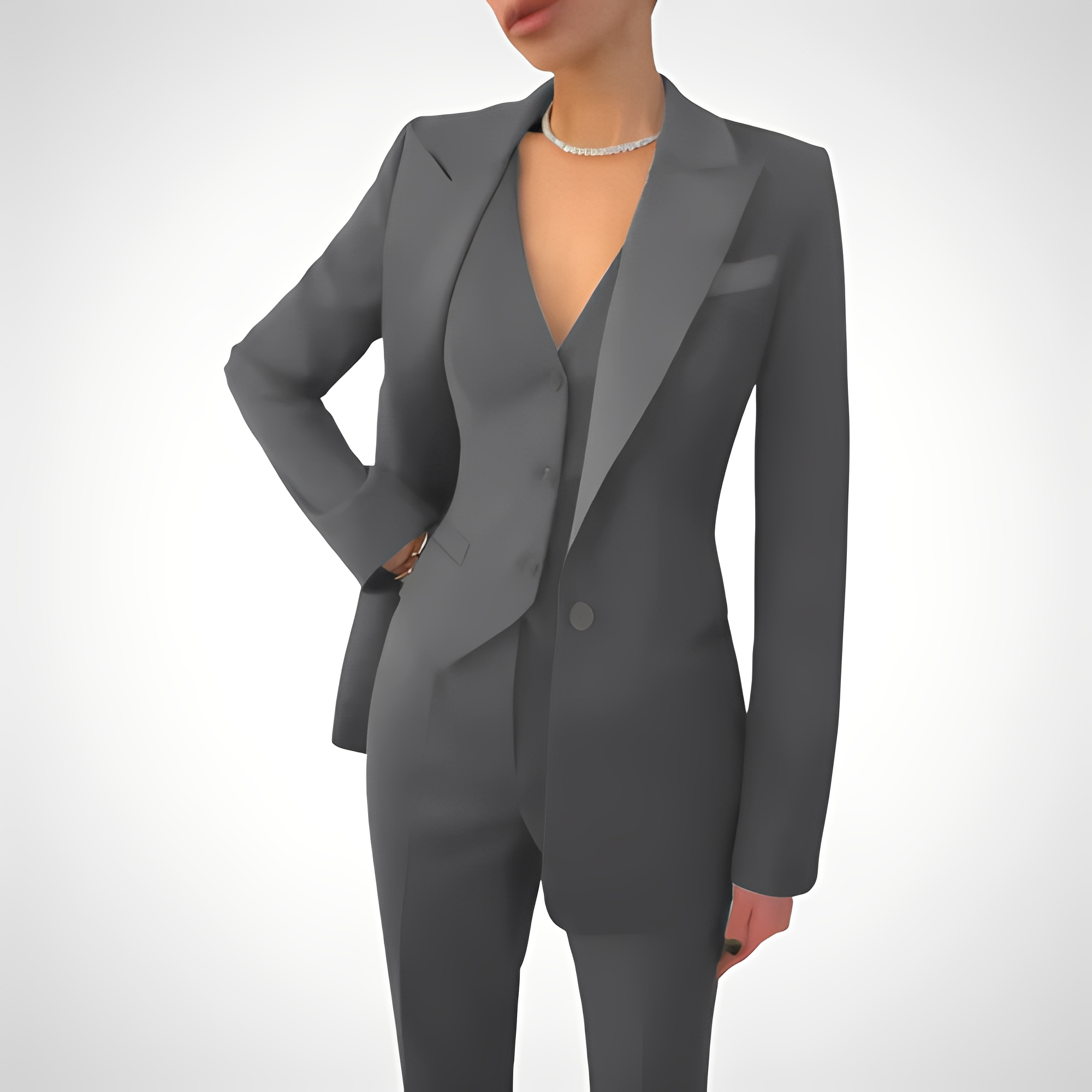 Devina - Three-piece fitted set for women