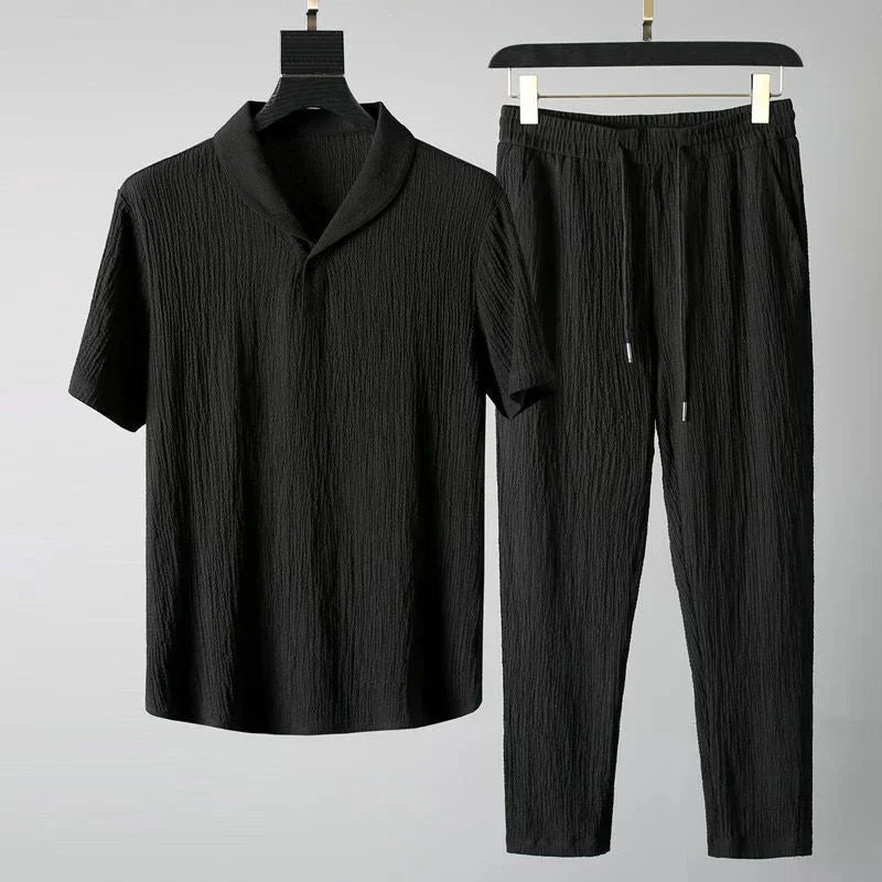 Luca - short-sleeve shirt and trousers with stretch waist