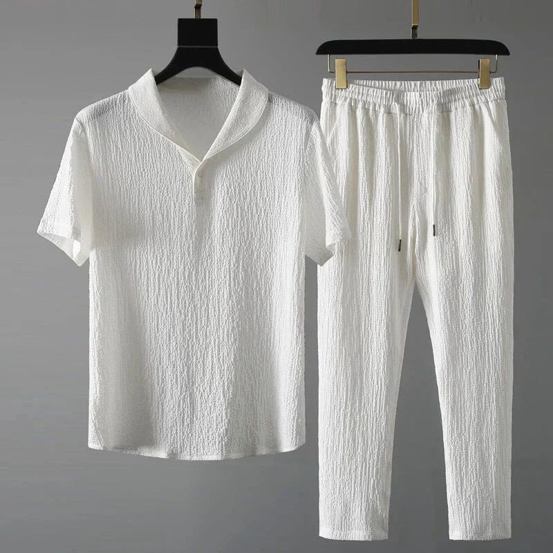 Luca - short-sleeve shirt and trousers with stretch waist