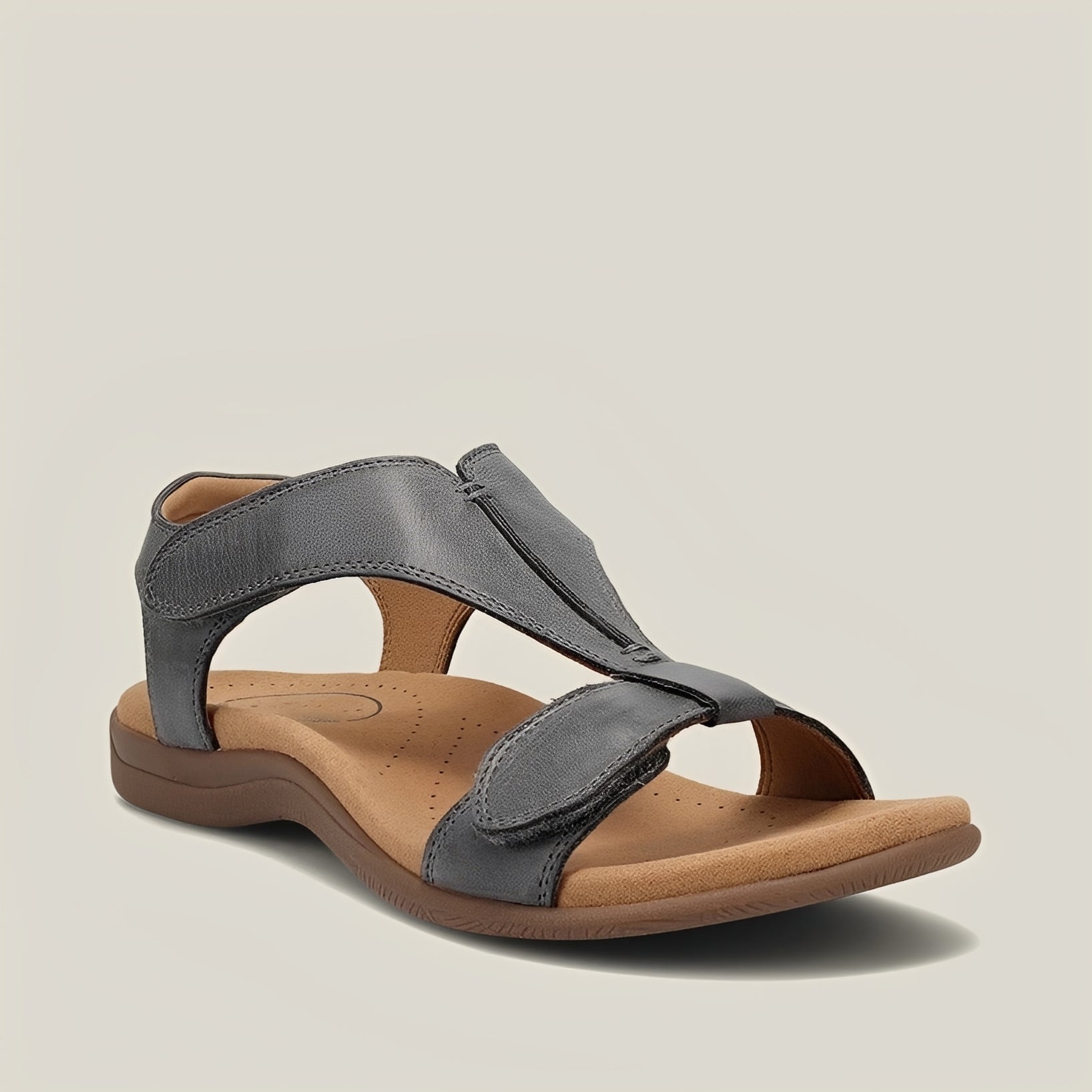 Sharon - Platform Sandals with Velcro Strap