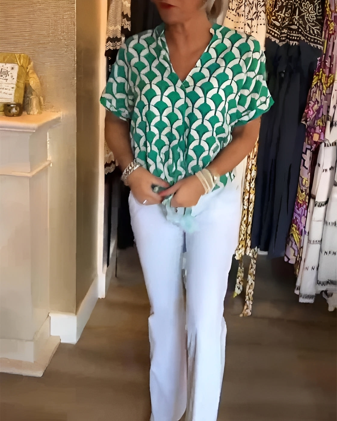 Leona - Stylish Top with Print for Women