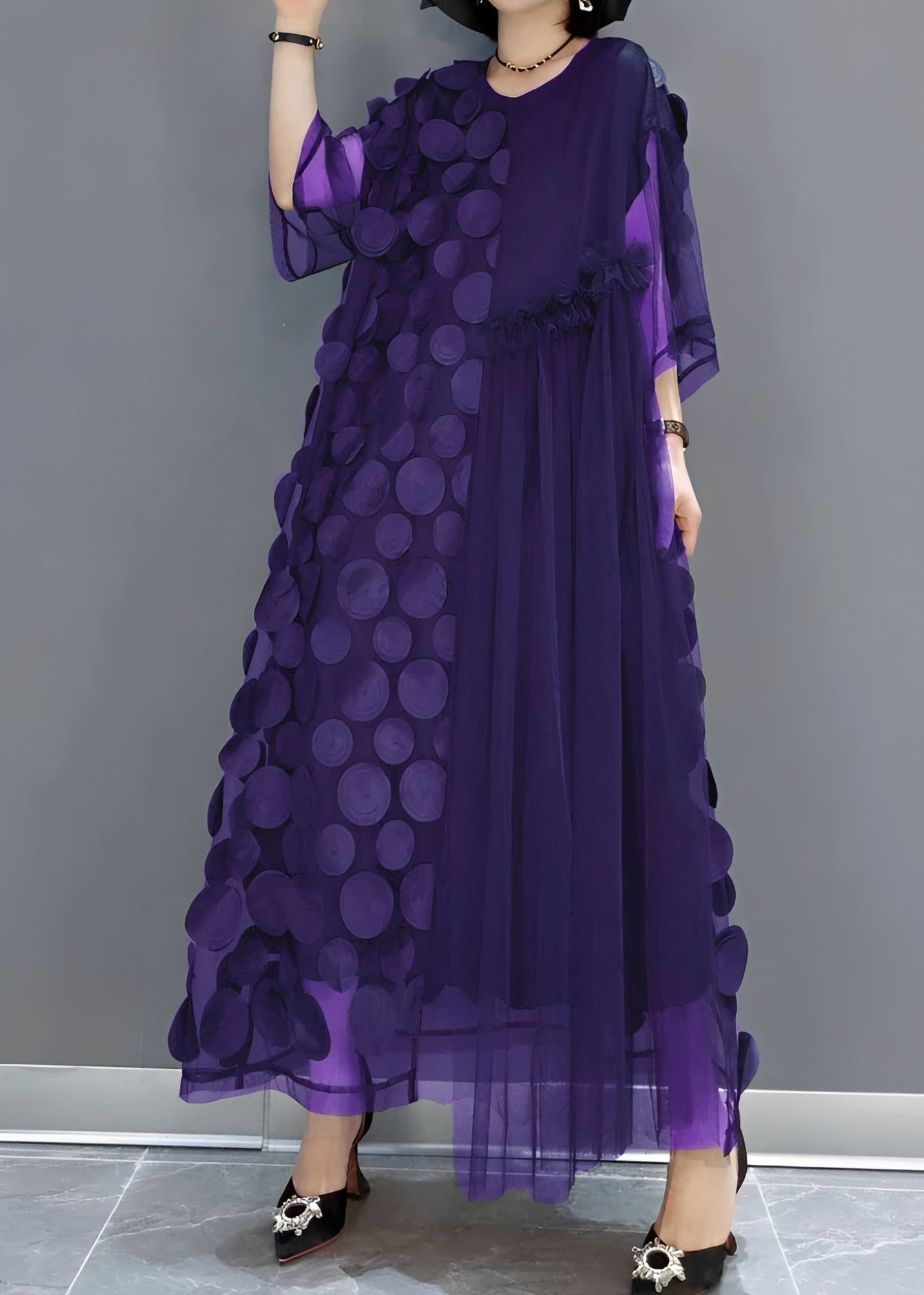 Hanna - Fashionable asymmetrical dress for women