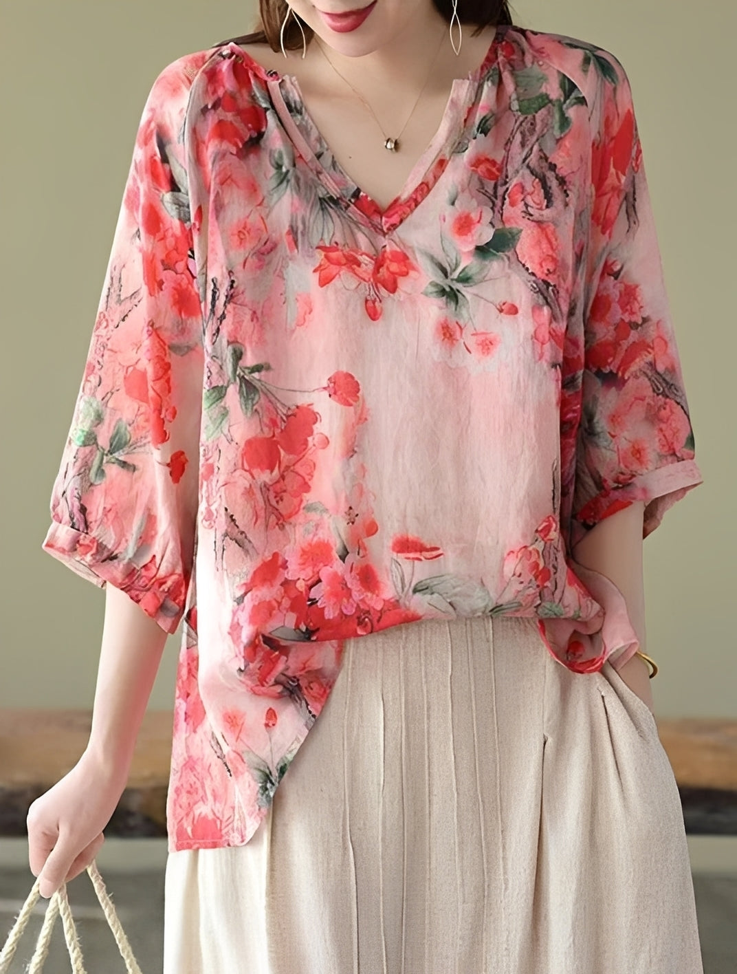 Nancy - Trendy, relaxed blouses with patterns for women
