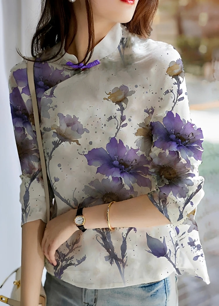 Margaret - Stylish women's floral blouse