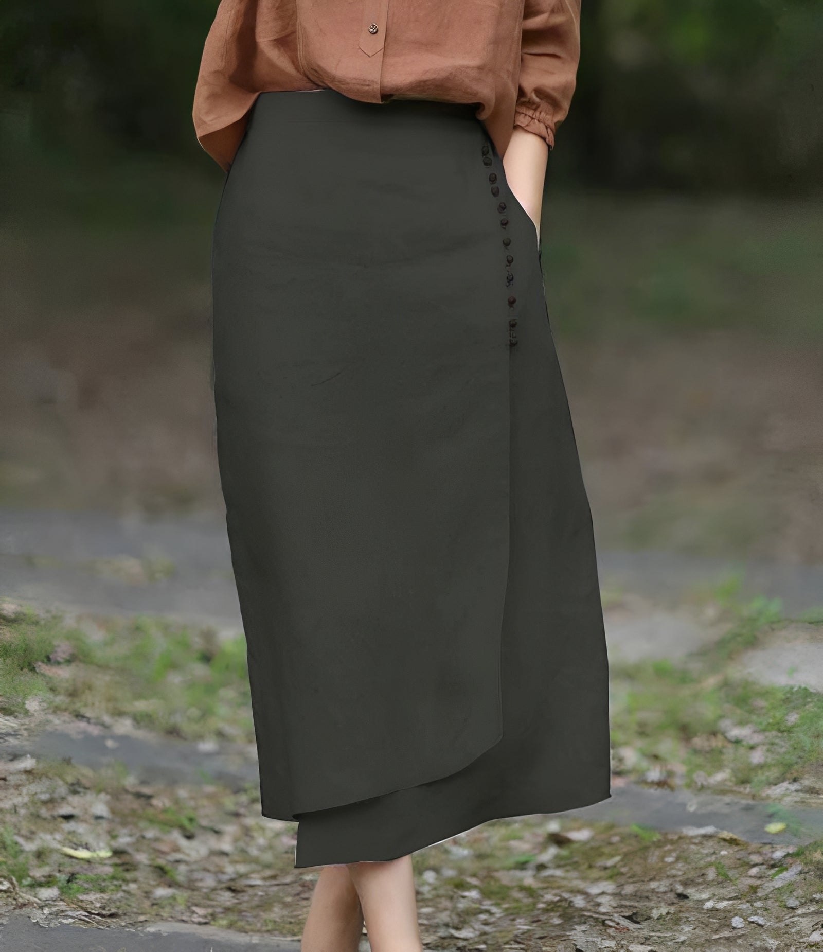 Manda - Chic asymmetrical A-line skirt for women