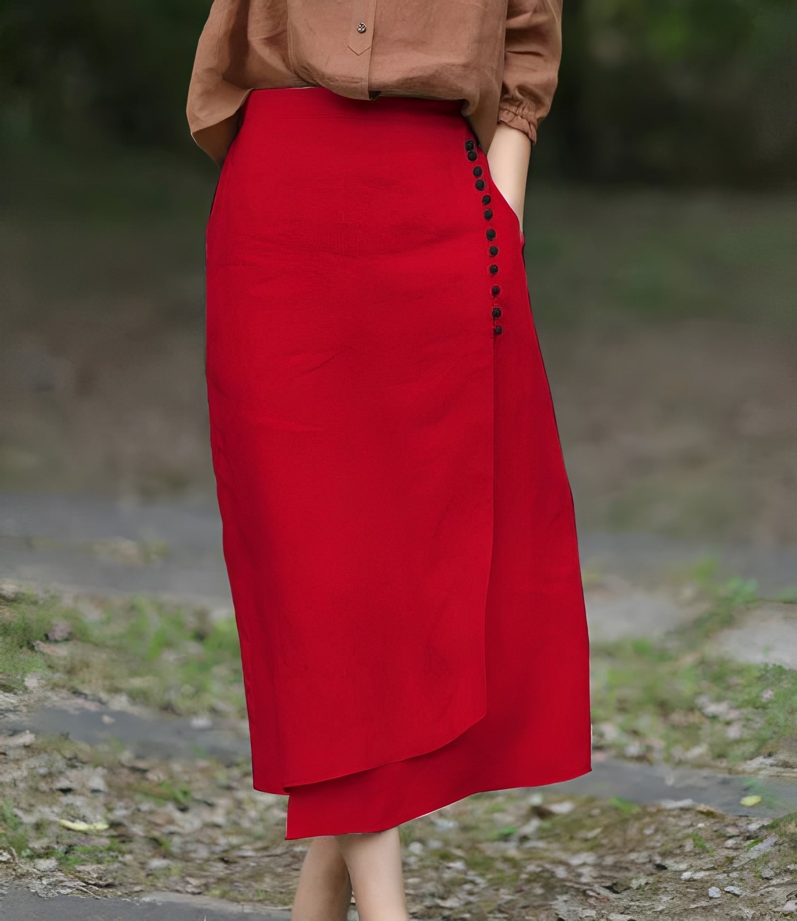 Manda - Chic asymmetrical A-line skirt for women