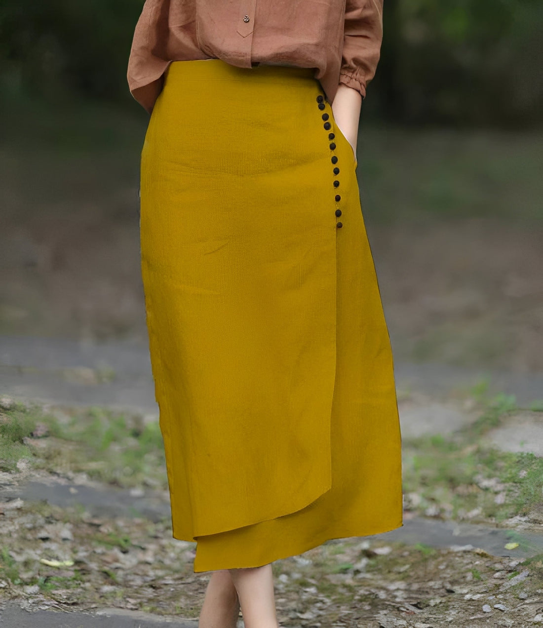 Manda - Chic asymmetrical A-line skirt for women