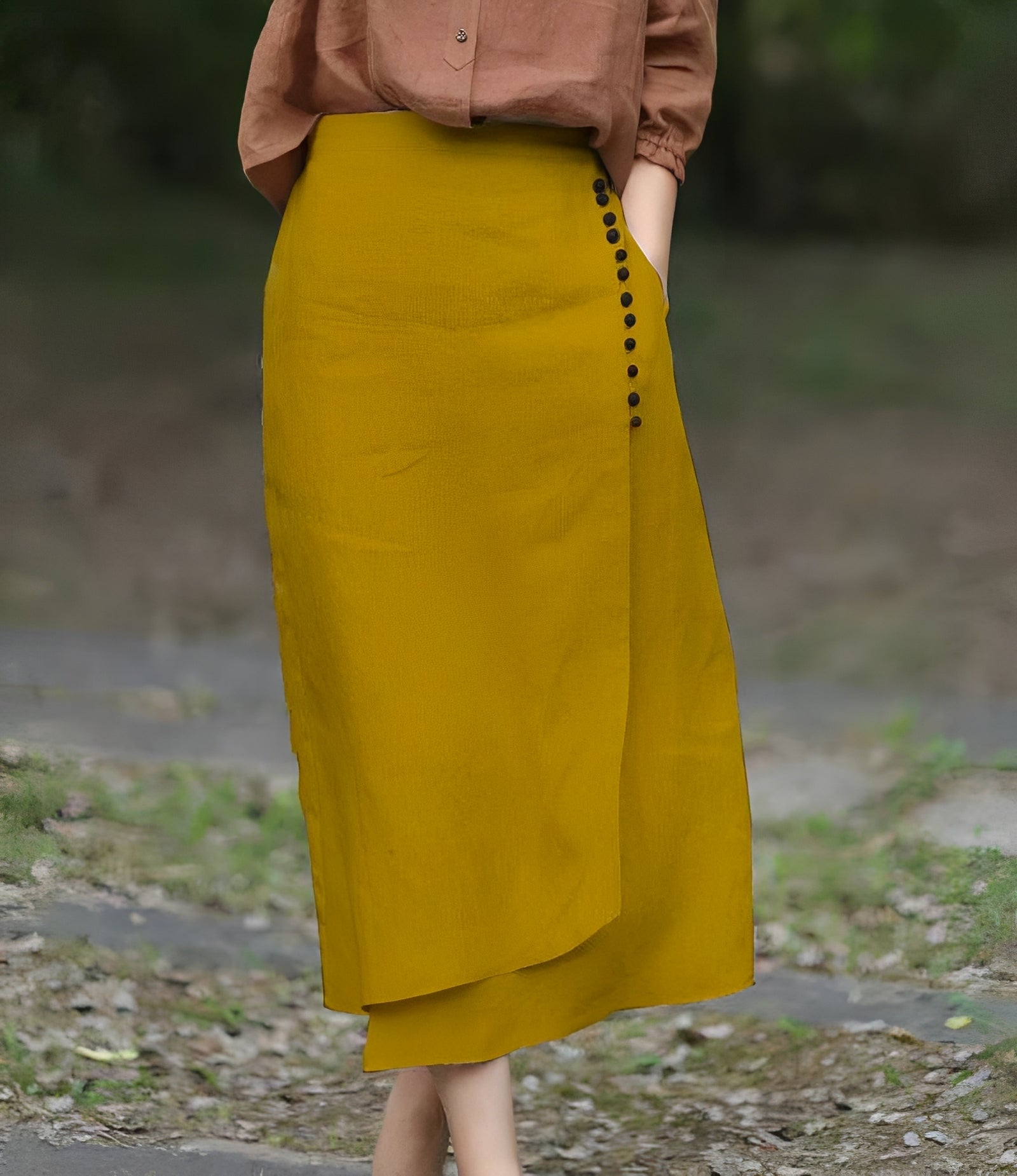 Manda - Chic asymmetrical A-line skirt for women