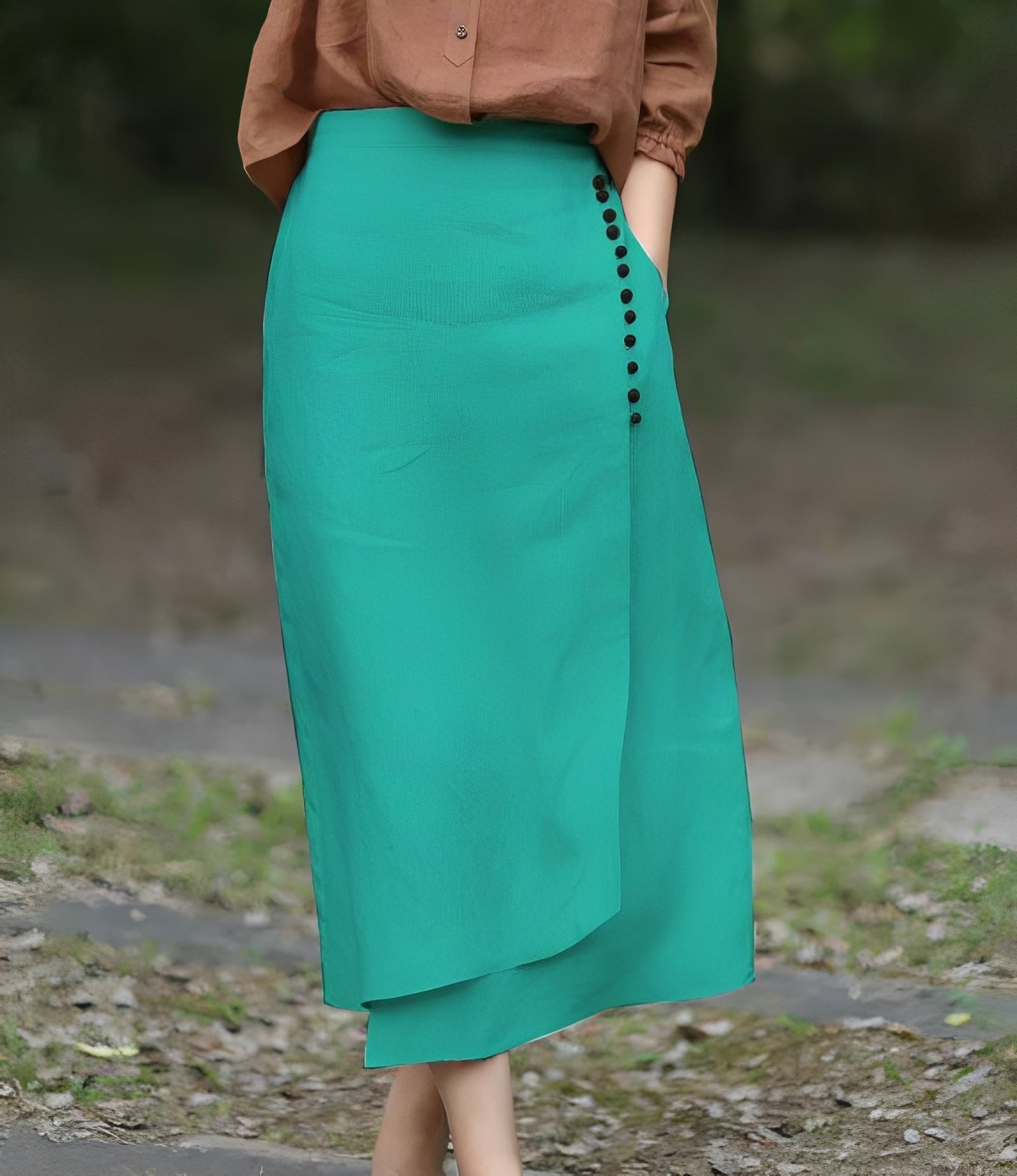 Manda - Chic asymmetrical A-line skirt for women