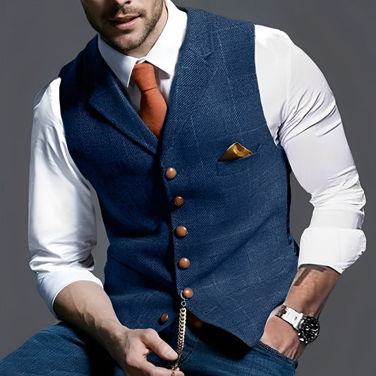 Arnold - Stylish, slim-fit checkered vest for men
