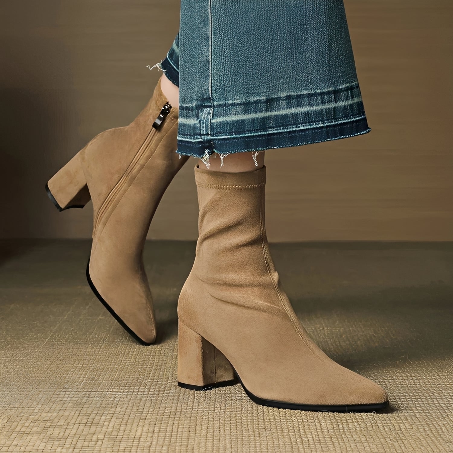 Mikayla - Daily Heel Boots with Zipper