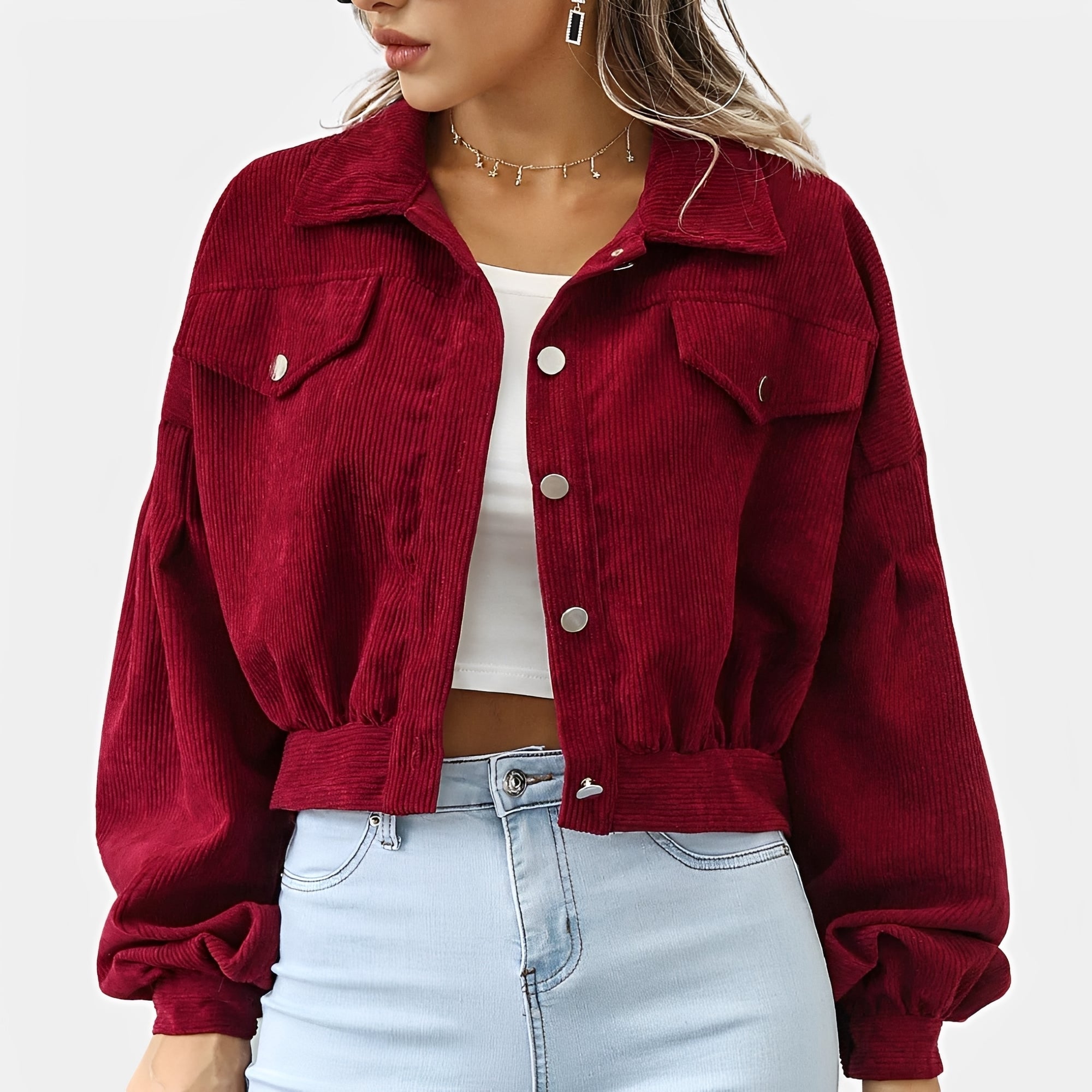 Lilian - Stylish Short Coat with Textured Look