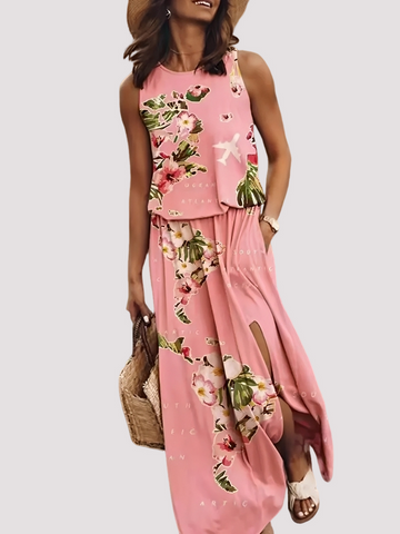 Halle - Chic, sleeveless women’s maxi dress