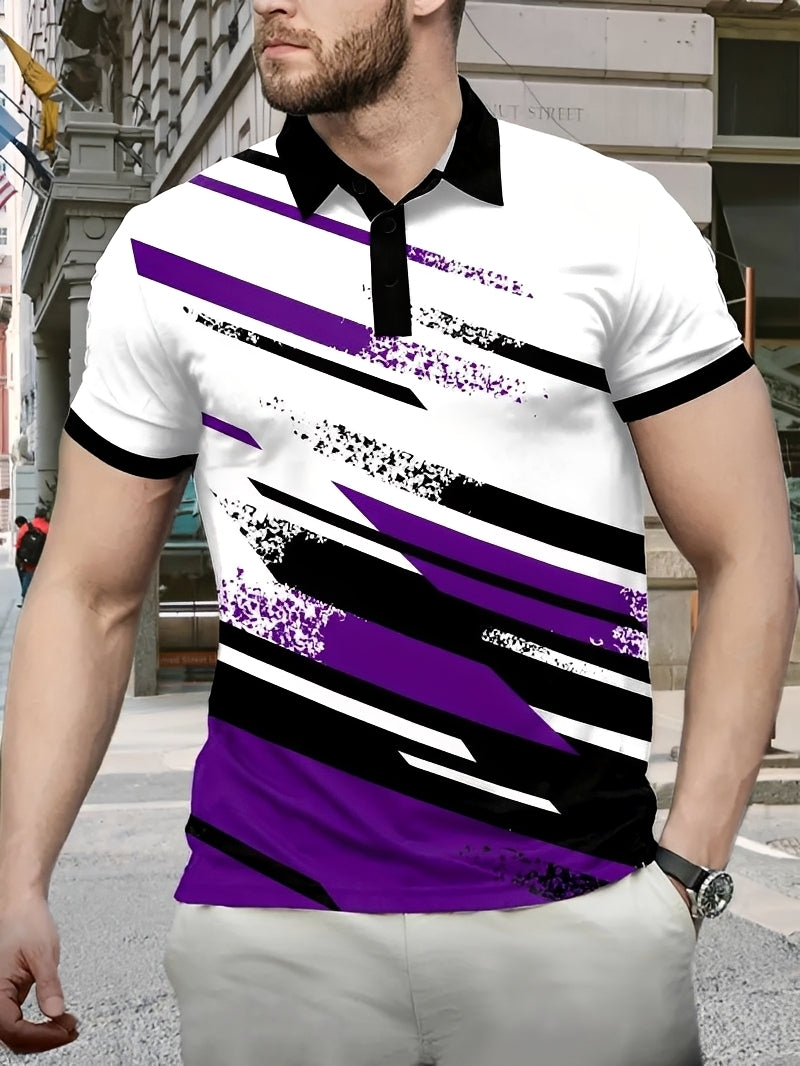 Aaron - Trendy Printed Polo Shirt for Men