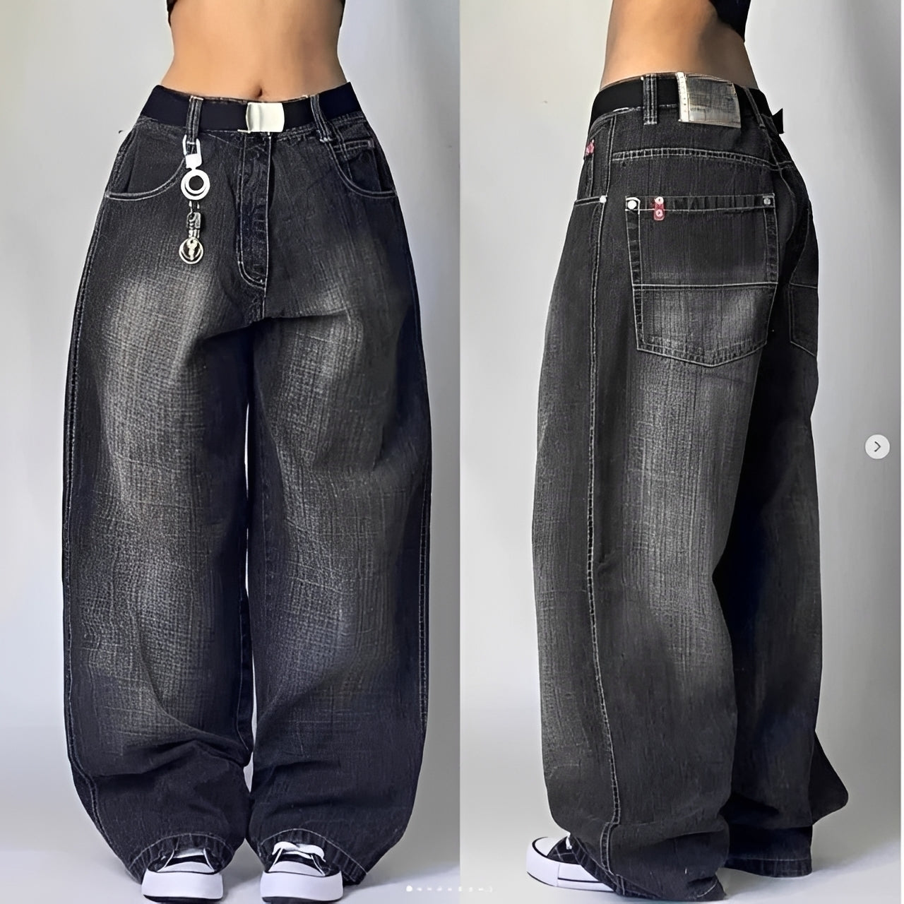 Elsie - Trendy Loose Cargo Jeans