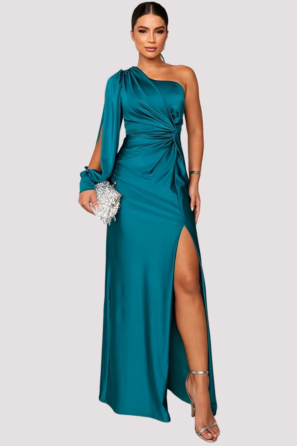 Yaseen - Stylish Asymmetric Dress with Slit