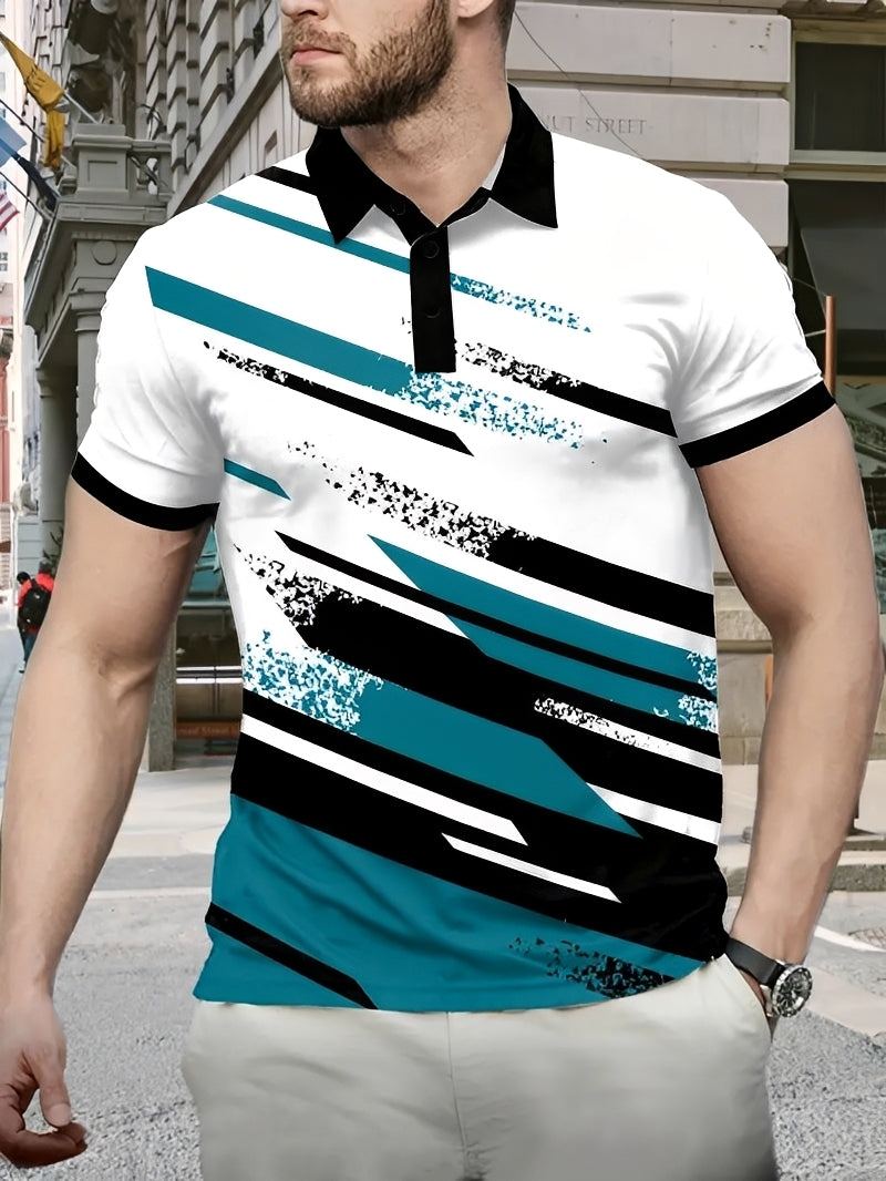 Aaron - Trendy Printed Polo Shirt for Men