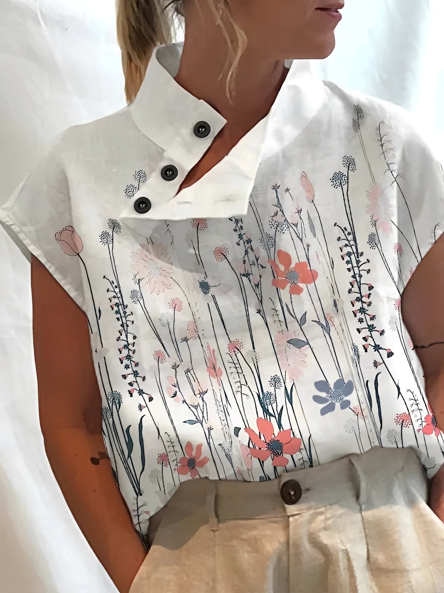 Maddie - Trendy Patterned Blouse for Women